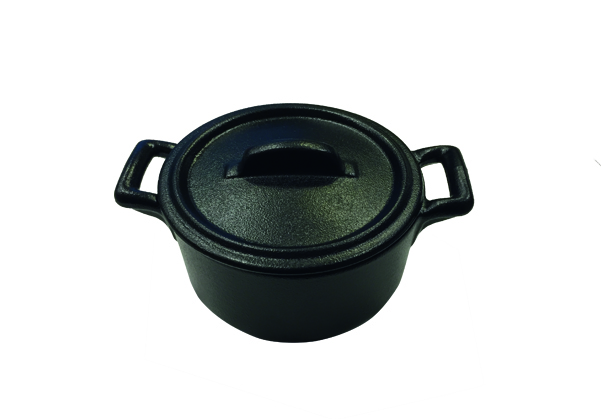 Mini-Cocotte/Mini-Kochtopf Ø 10 cm, schwarz