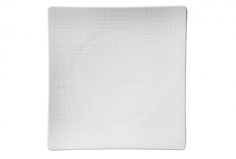 MESH Teller flach quadrat 27 x 27 cm, white