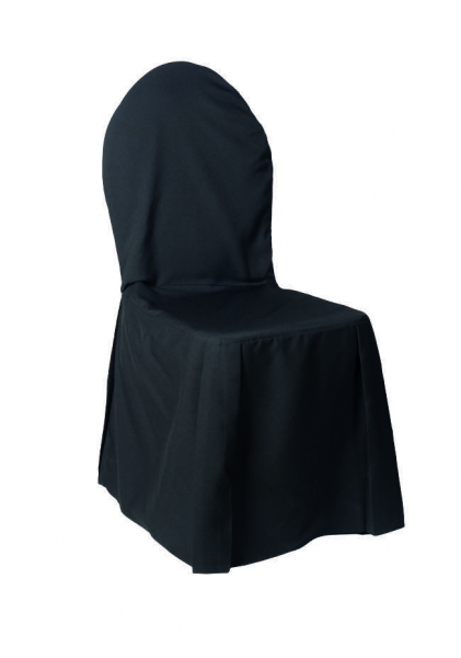 Husse für Bankettstuhl, schwarz