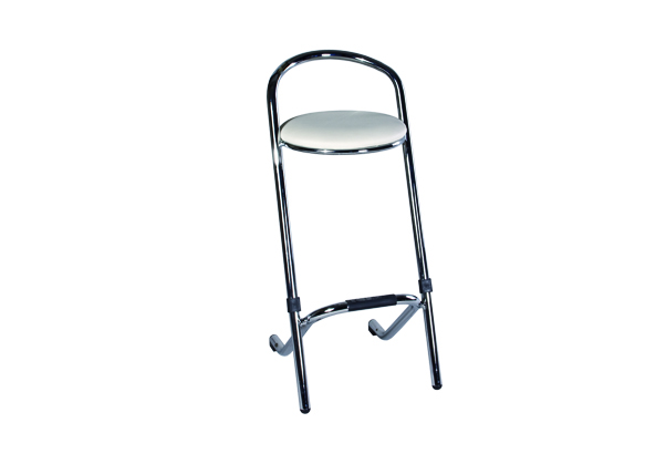Barhocker, weiß/chrom