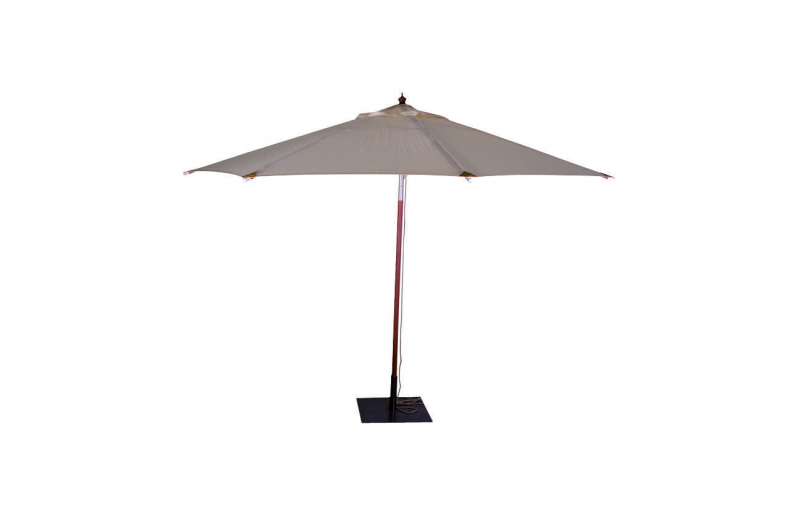 Sonnenschirm, natur, Ø 350 cm, mit Fuß