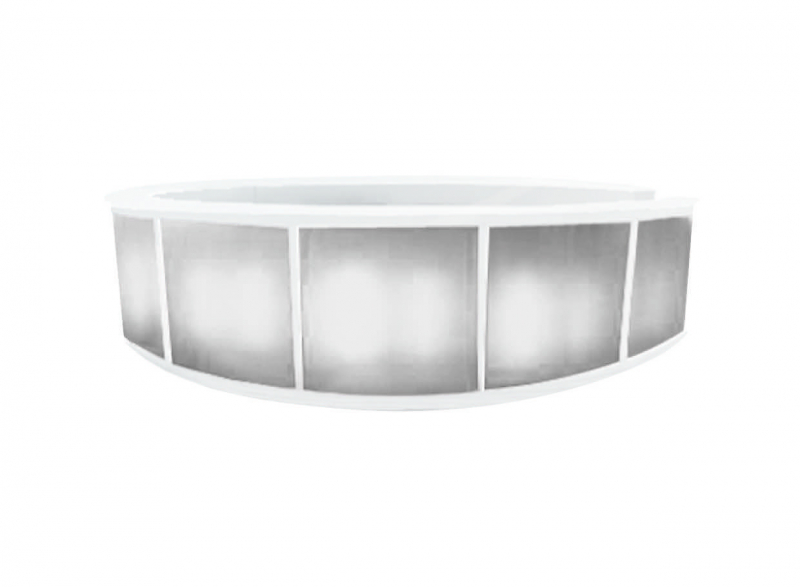 Comptoir de bar LOOP D5, coloris blanc