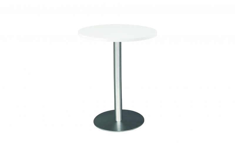 Table de bistrot R1, coloris blanc perlé, Ø 63 cm