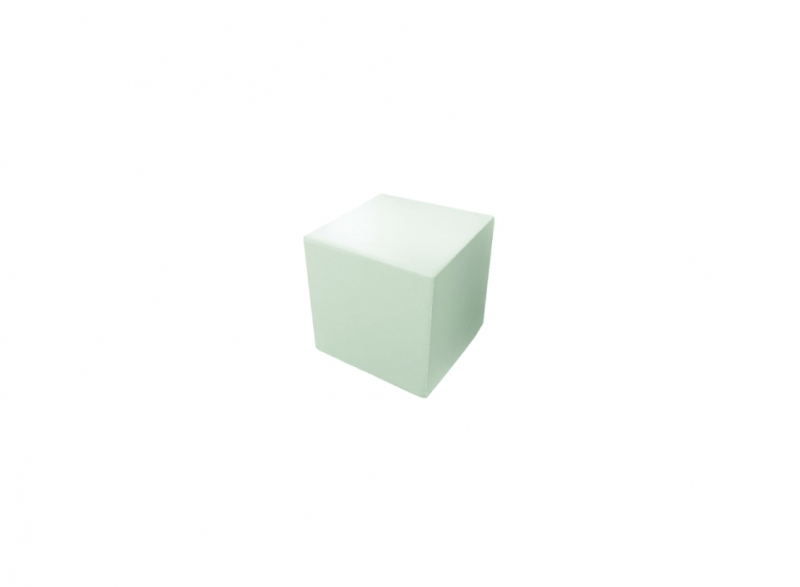 Pouf cube, coloris blanc